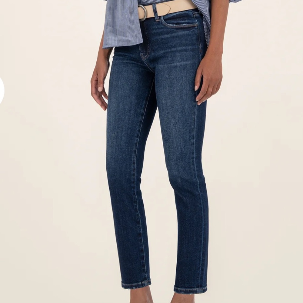 KUT from the Kloth GOLD LABEL LINE Reese High Rise AB Straight Leg Jeans Size 12